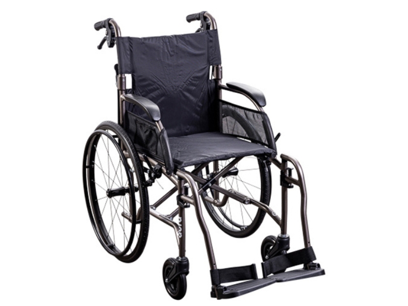 Wheelchair, Manual, Ultralight, 410mm, Meteor Grey, Unicare Aura