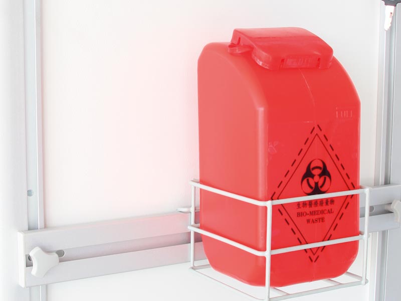 Cart Accessories, Sharps Container Holder, Small, 120 x 120mm, to suit Unicart