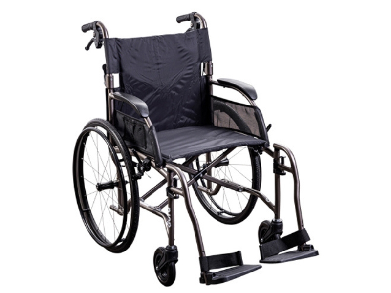 Wheelchair, Manual, Ultralight, 460mm, Meteor Grey, Unicare Aura