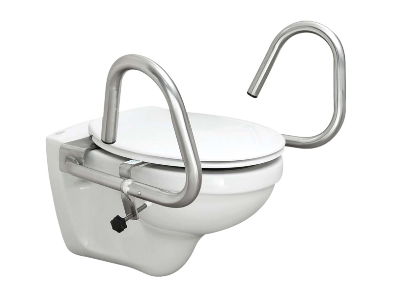 Toilet Safety Arms, Stainless Steel, Throne 3 in 1