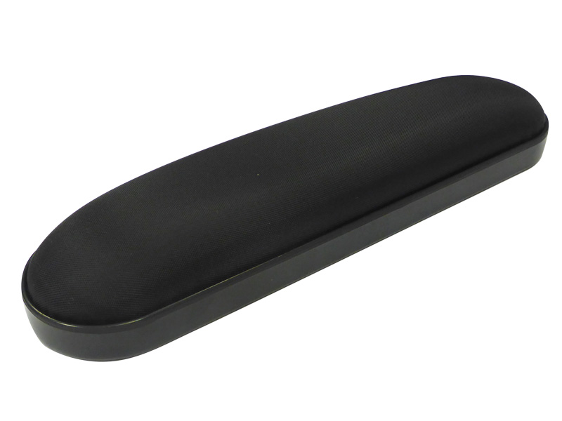 Armpad, Desk Length, 232 x 57mm, Nylon, Black, Padded, with 140mm Hole Centres, Ansa