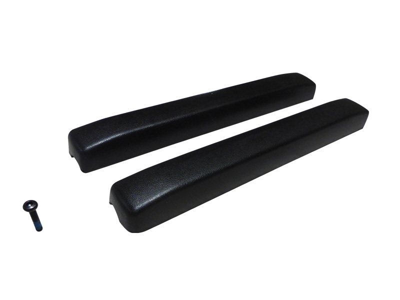 Armpad, Full Length, Polyurethane, Black, with 210mm Hole Centres, Ansa, to suit Tourer Manual Wheelchair