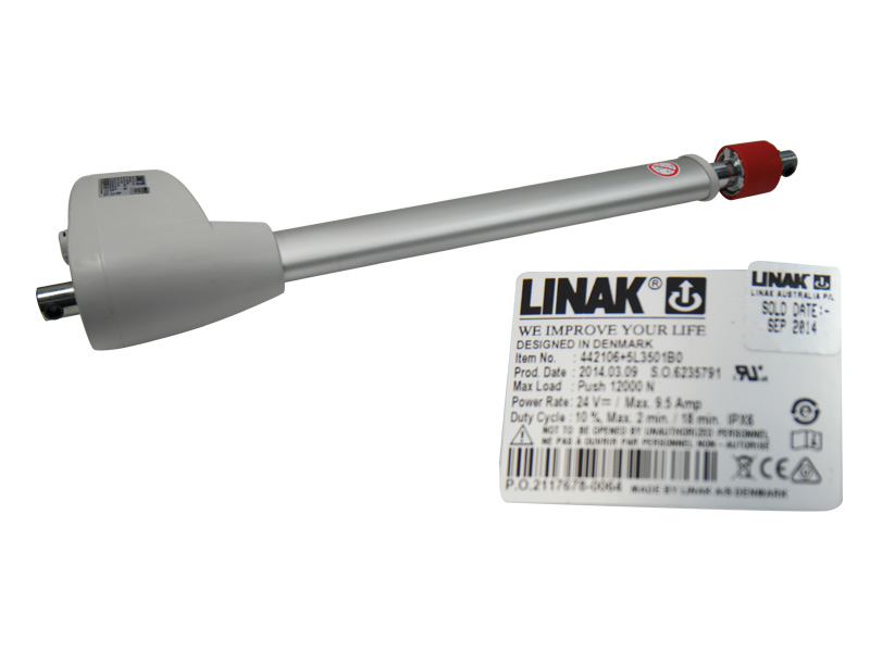 Linear Actuator, 350mm (14in.), Grey, Single Pin Mono Plug, Linak LA44, to suit Allegro Alto Lifting Hoist