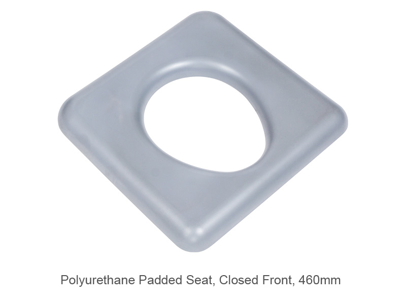 Commode Seat, Polyurethane, 460mm (18in.), Closed Front, Juvo