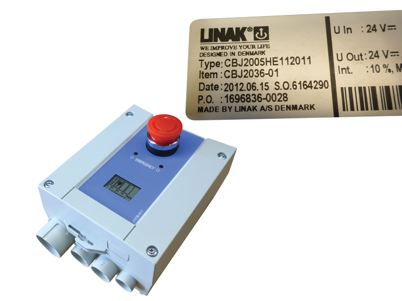 Linak Control Box, 2 Channel, LCD Battery Display