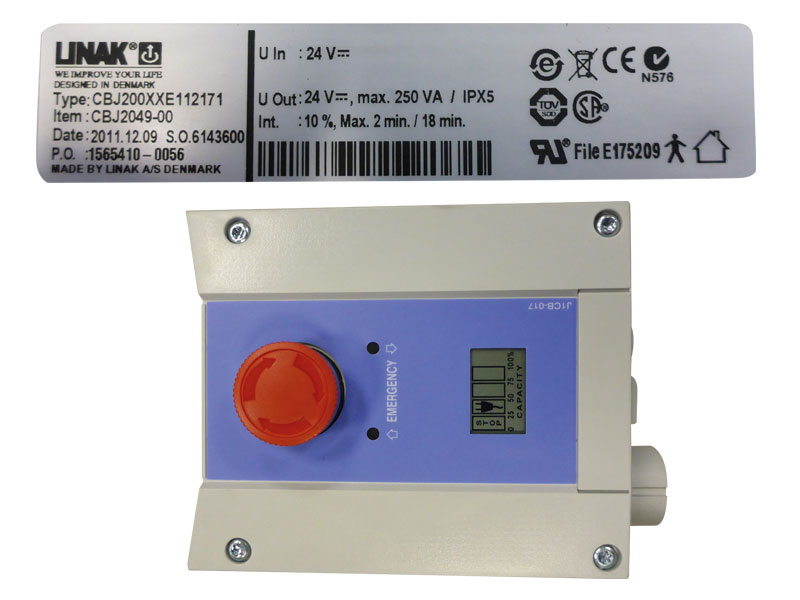 Control Box, 1 Channel, Mauve, with LCD Display, Linak, to suit Oxford Journey Hoist
