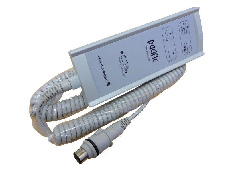 Handset, 4 Button, Grey, 8 Pin DIN (Round) Plug, Linak HB70, to suit Howard Wright Shower Trolley