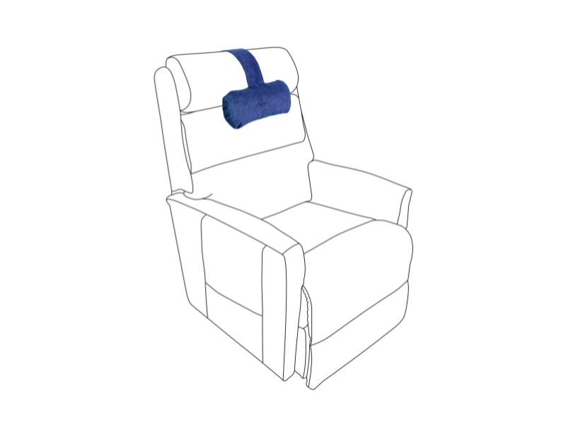 Recliner Chair Accessories, Jes-Ca Head Pillow, Blue