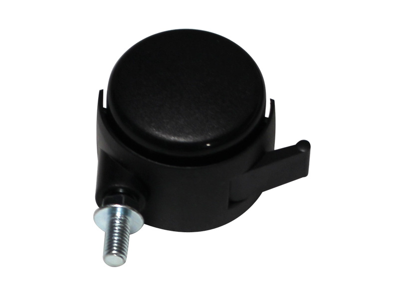 Castor, Braking, Twin Wheel, Plastic, Black, Ansa, to suit Ansa Over Bed / Chair Table