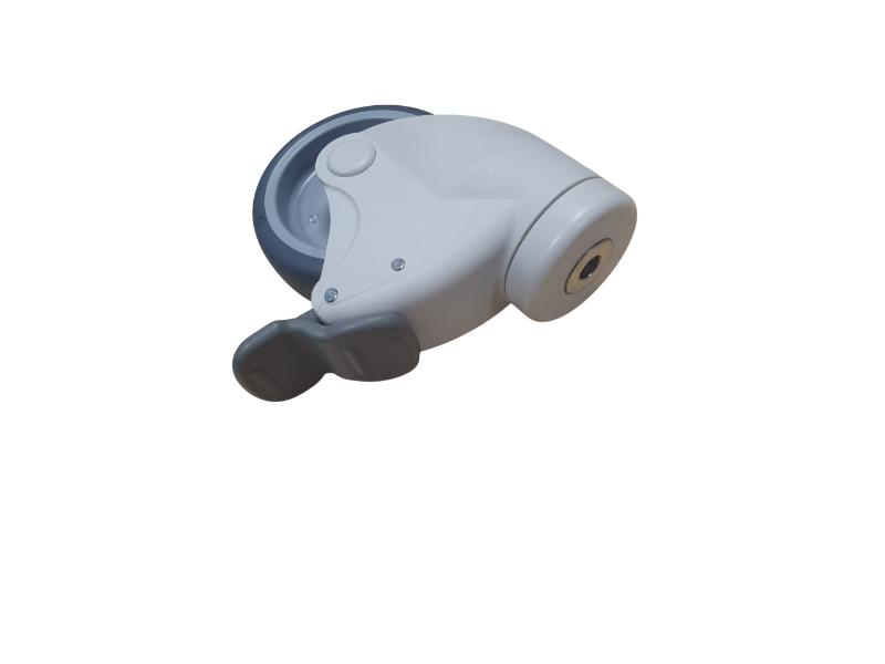 Castor, Braking, 100mm, Grey, PU on Nylon, Ansa, to suit XPress Bed & Aqualift Shower Trolley
