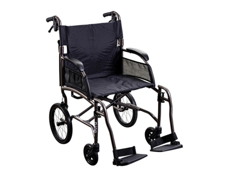 Wheelchair, Transit, Ultralight, 510mm, Meteor Grey, Unicare Aura
