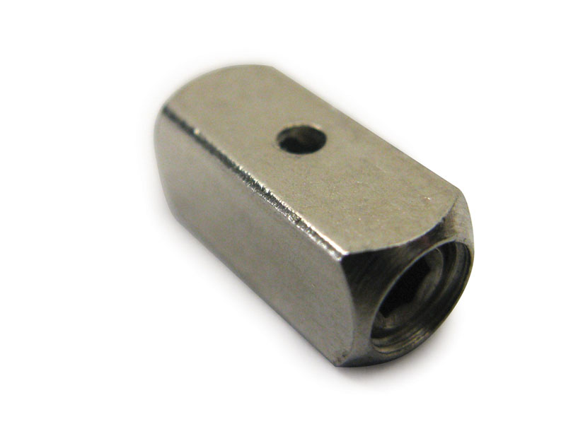 Cable Clamp, Ansa, Single Hole, with Grub Screw, Chrome