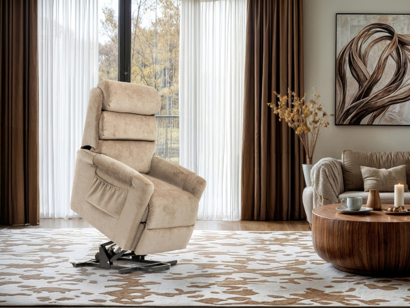 Lift Recline Chair 2 Motor Medium Beige Topform Ashley