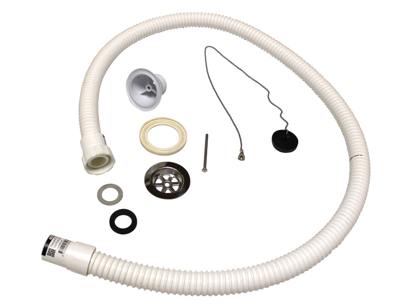 Drain Hose, White, Complete with Plug, Ansa, to suit Aqualift Shower Trolley