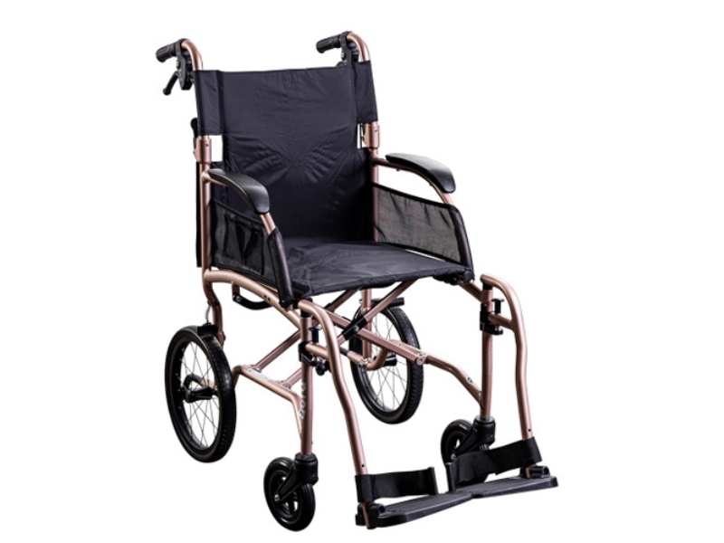 Wheelchair, Transit, Ultralight, 410mm, Rose Gold, Unicare Aura
