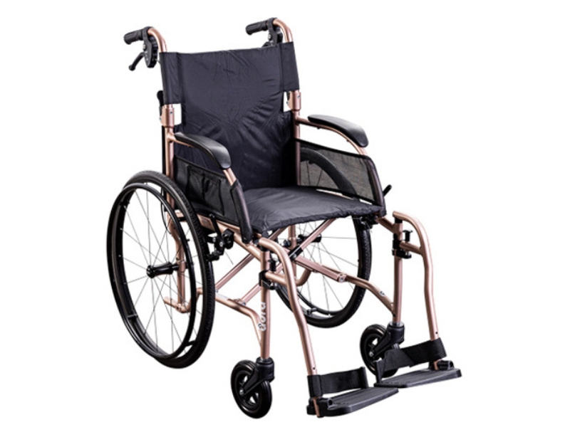 Wheelchair, Manual, Ultralight, 410mm, Rose Gold, Unicare Aura