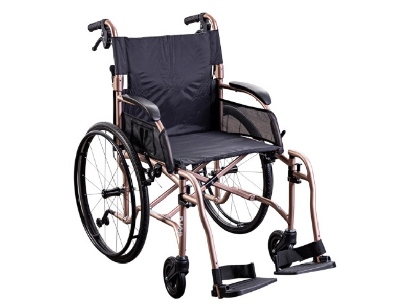 Wheelchair, Manual, Ultralight, 460mm, Rose Gold, Unicare Aura