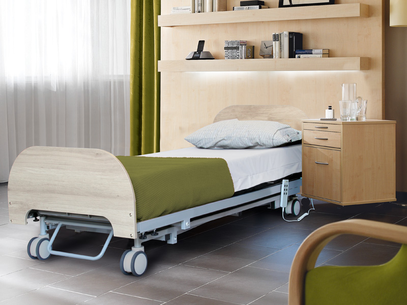Nursing Bed, King Single, Silver, with Inbuilt Extension, Unicare Xcel 2