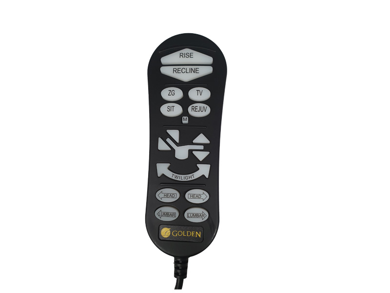 Handset, 16 Button, Black, 5 Pin DIN (Round) Plug, Golden Tech, to suit Twilight Lift Chair