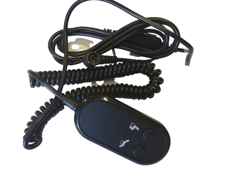 Handset, 2 Button, Black, 5 Pin DIN (Round) Plug, TiMotion TH6-1053-001, to suit Lift Chair