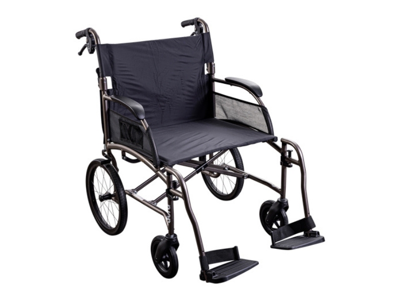 Wheelchair, Transit, Ultralight, 560mm, Meteor Grey, Unicare Aura