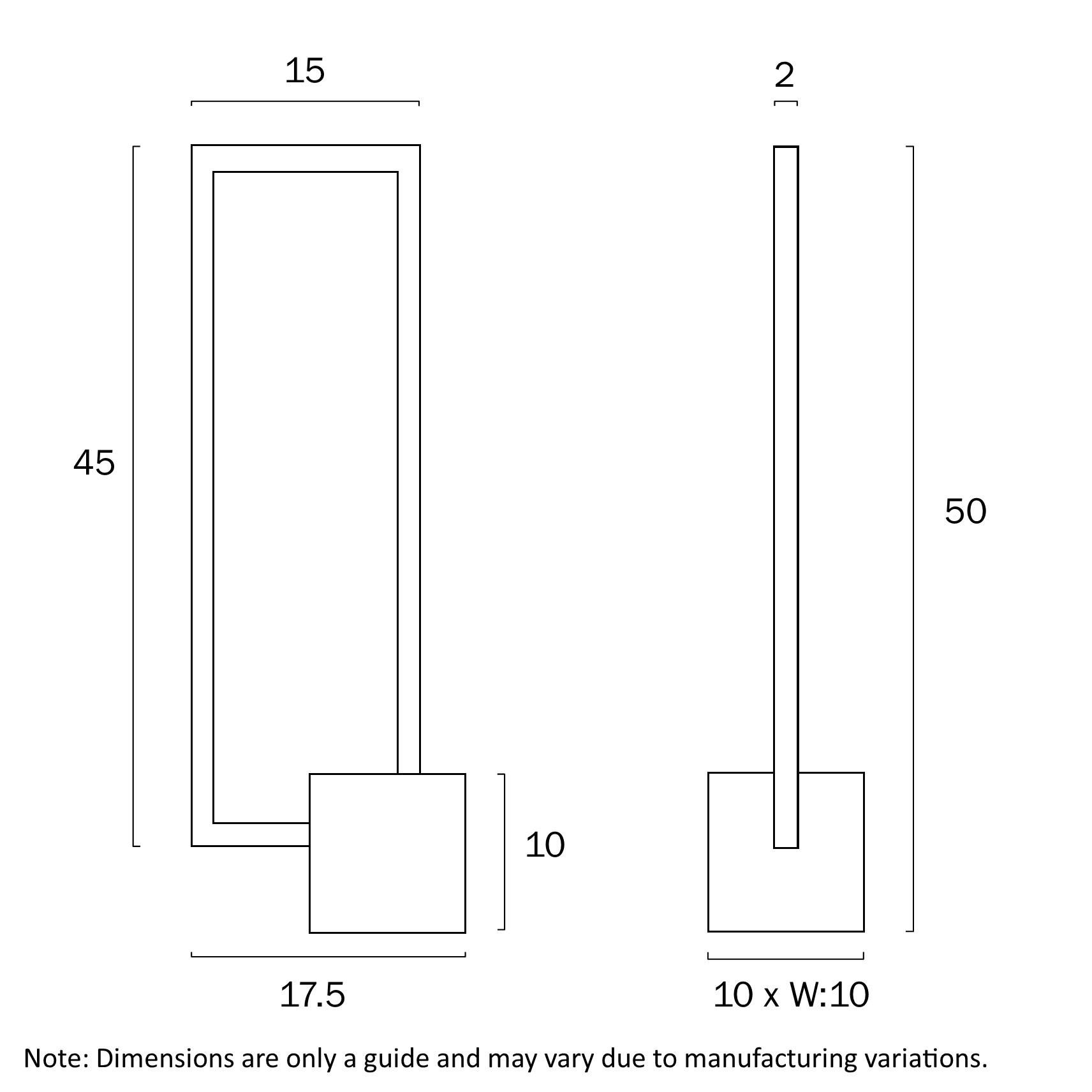 dimensions