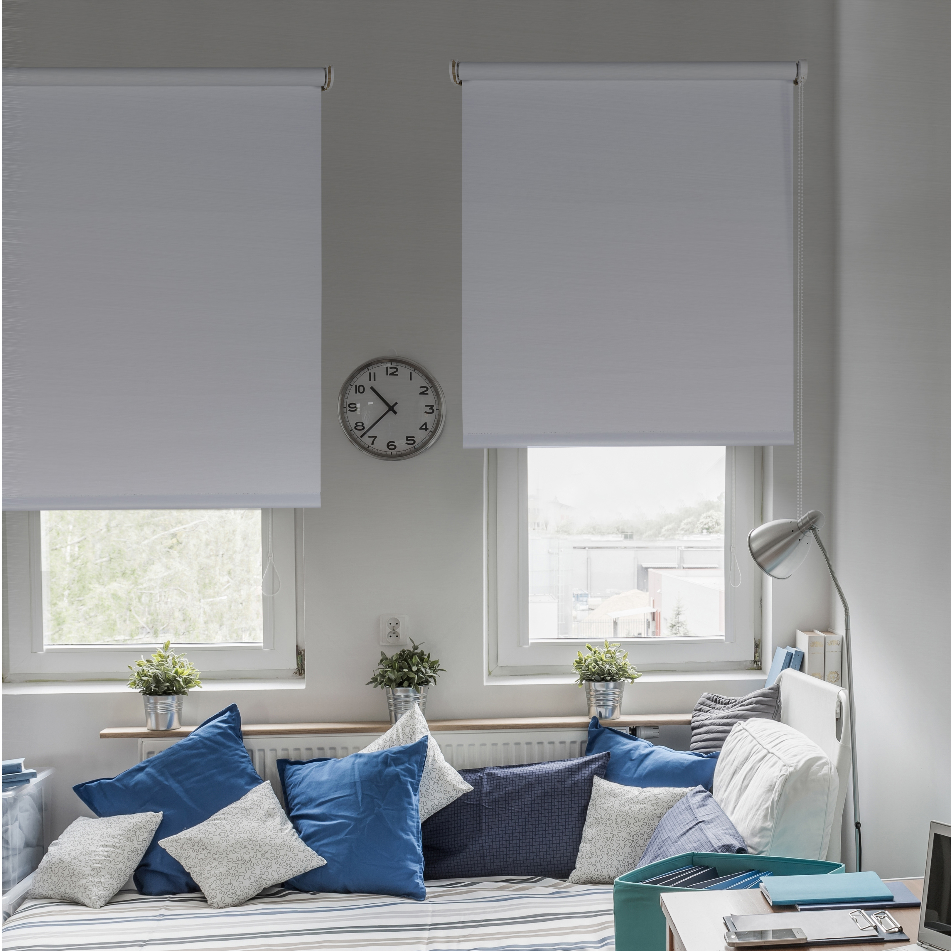 Tende A Rullo Per Interni Oscuranti A Vetro Finestra Tenda Oscurante Da Interno Per Finestre E Porte Avvolgibile Termica Isolante Protezione Solare Montaggio A Incastro Storesdeco 100X250 Cm Bianco