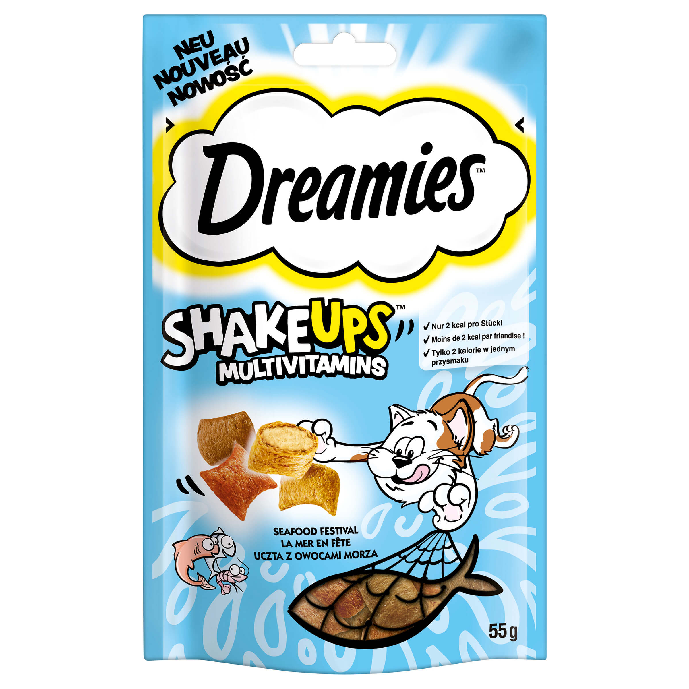 Dreamies ShakeUps Multivitamin Seafood 55 g