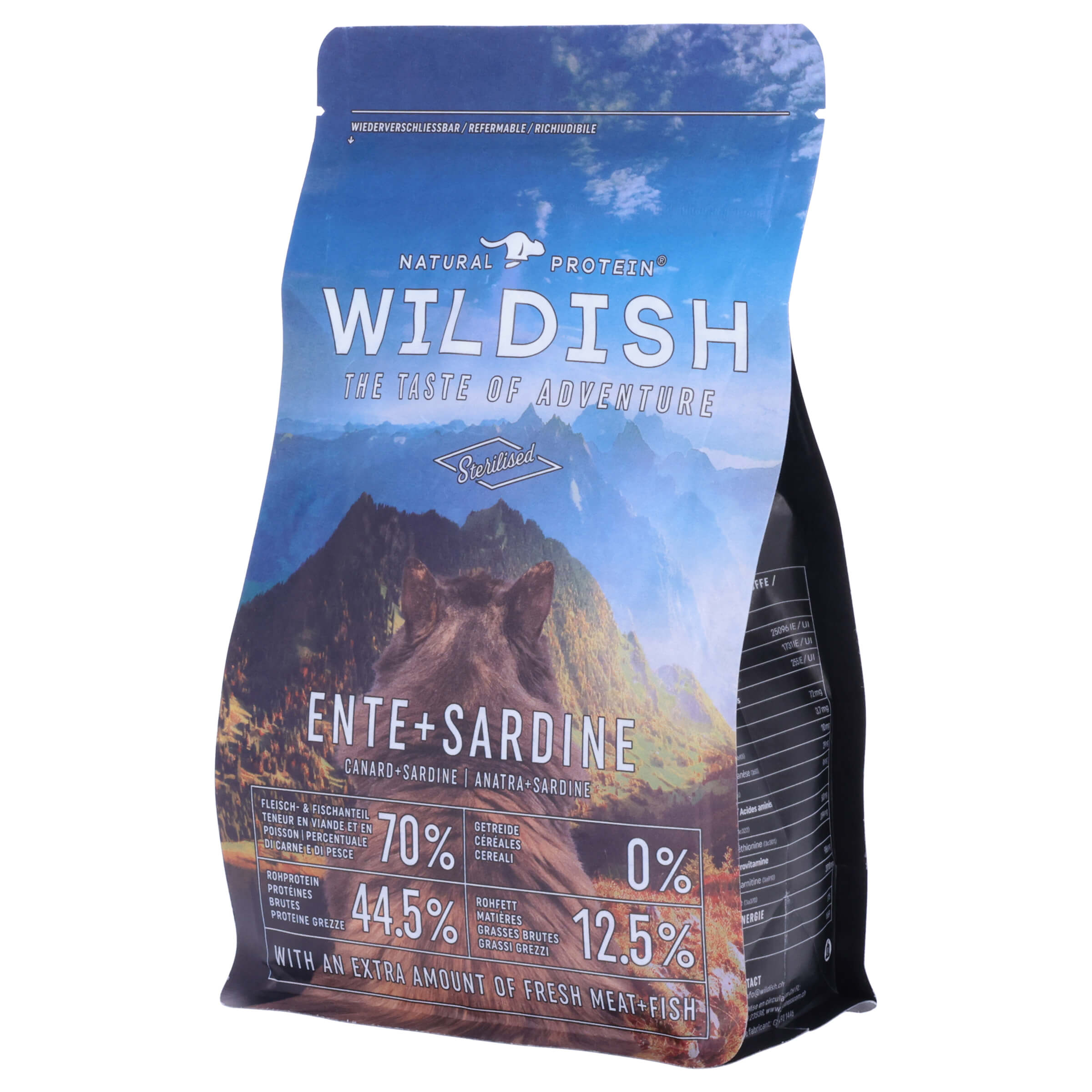 Wildish Cat Sterilised Ente + Sardinen 400 g