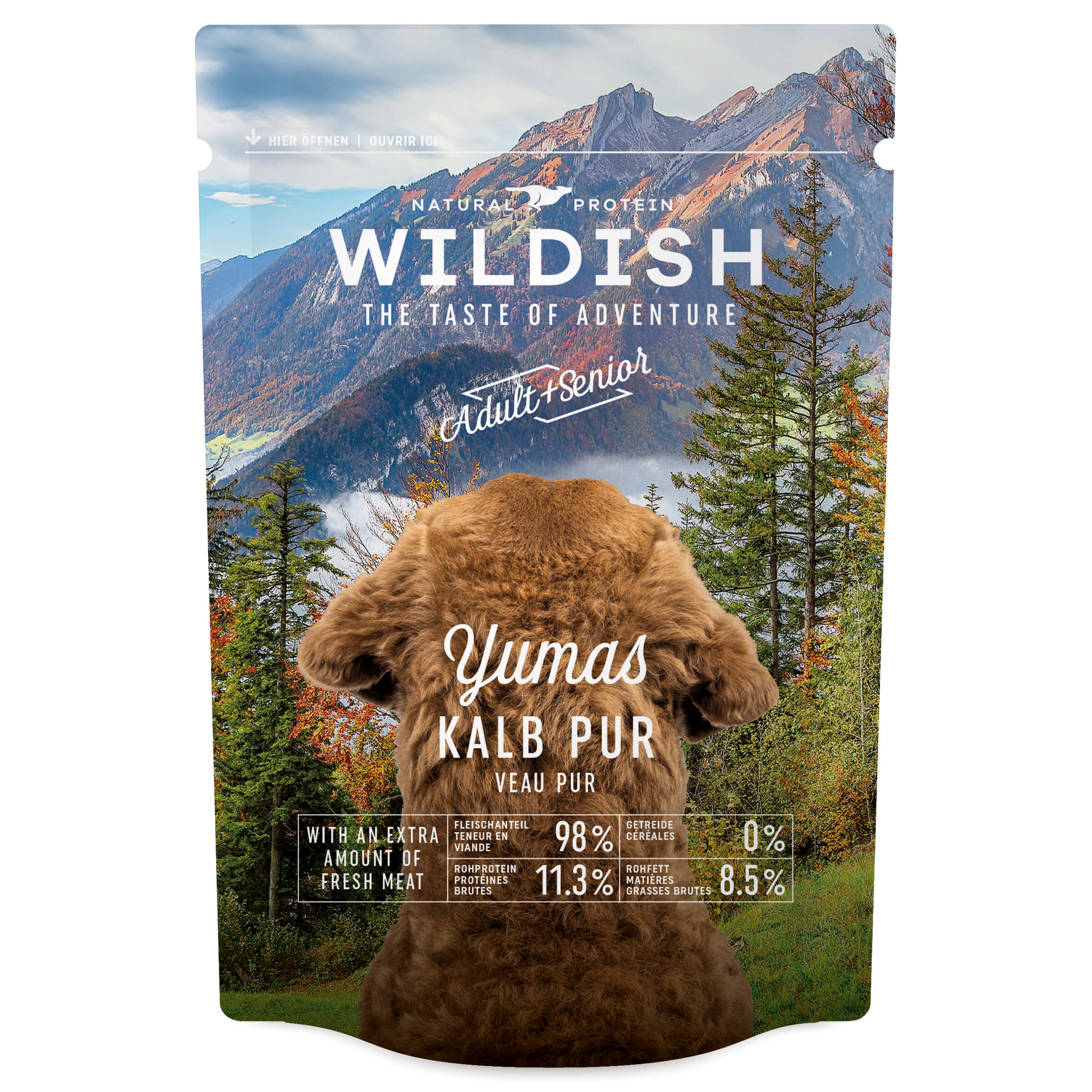 Wildish Dog Yumas Kalb Pur Adult & Senior 6 x 125 g