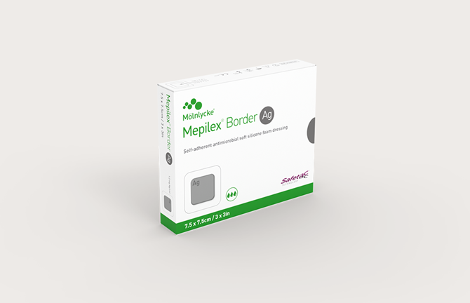 Mepilex Border Ag Antimicrobial Foam Dressing