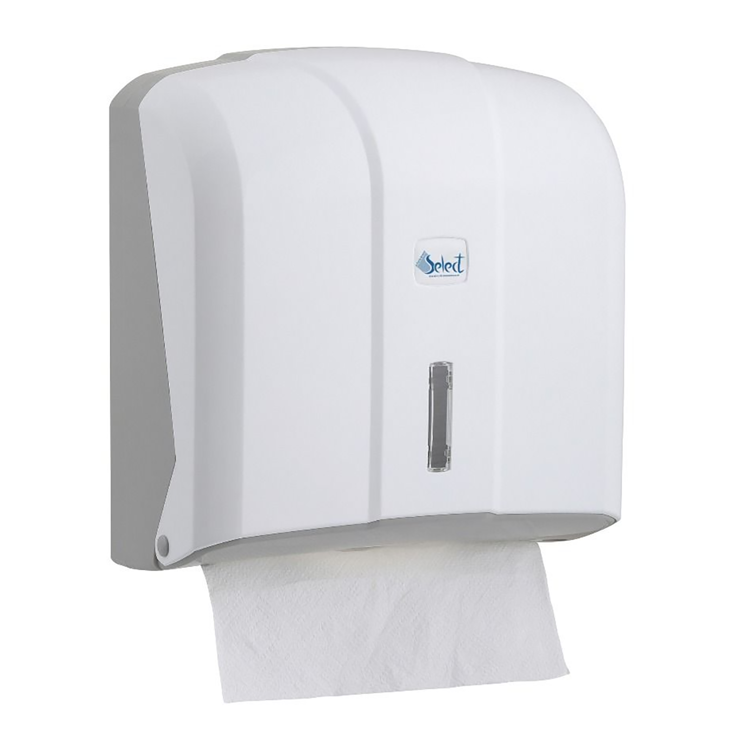 Interleaved Folded Toilet Tissue Dispenser White