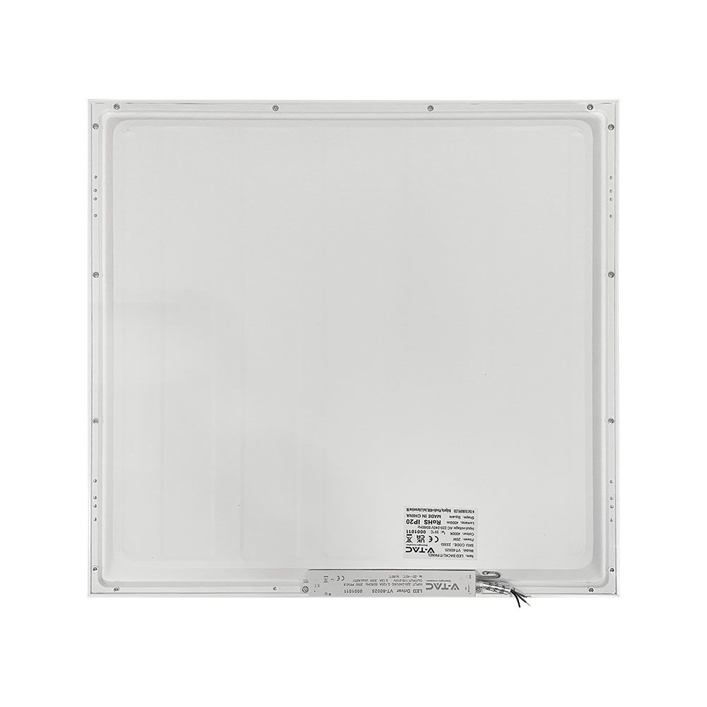 LED Panel 25W 600x600mm Backlit 120Lm/W 6500K 10PCS/SET img 2