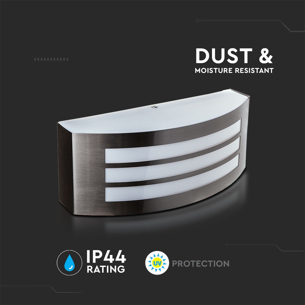 Portalampada da muro E27 con acciaio senza piombo img 2