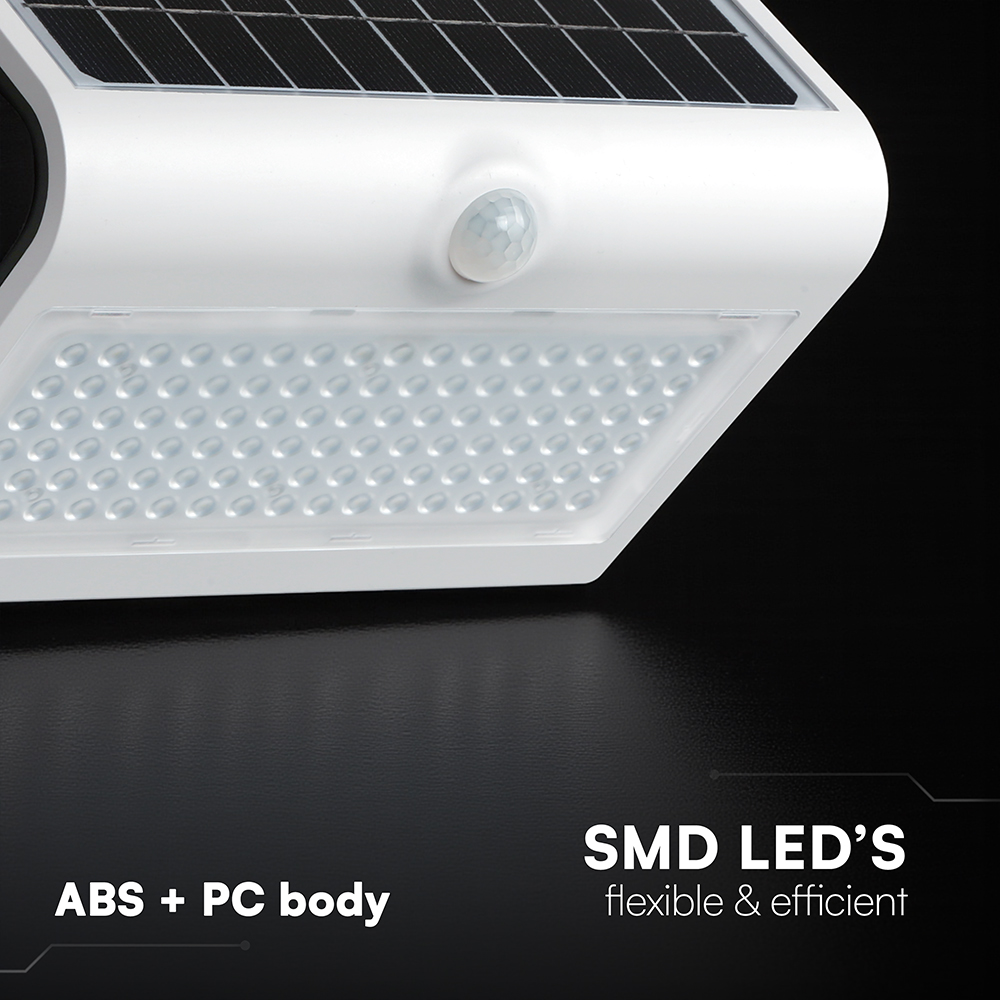 6.8W LED Lampada Solare Luce Bianco Naturale Corpo Bianco