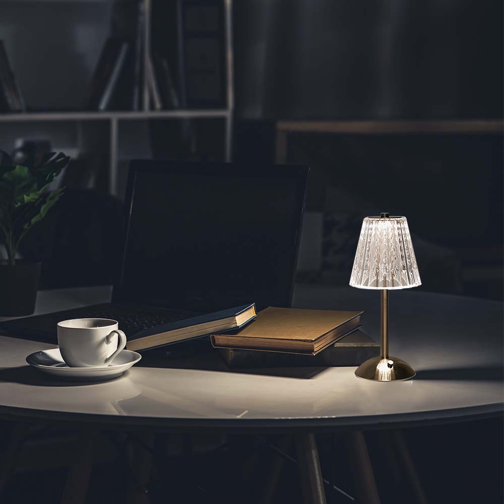 3W Led Table Lamp Nickle Sand 3in1