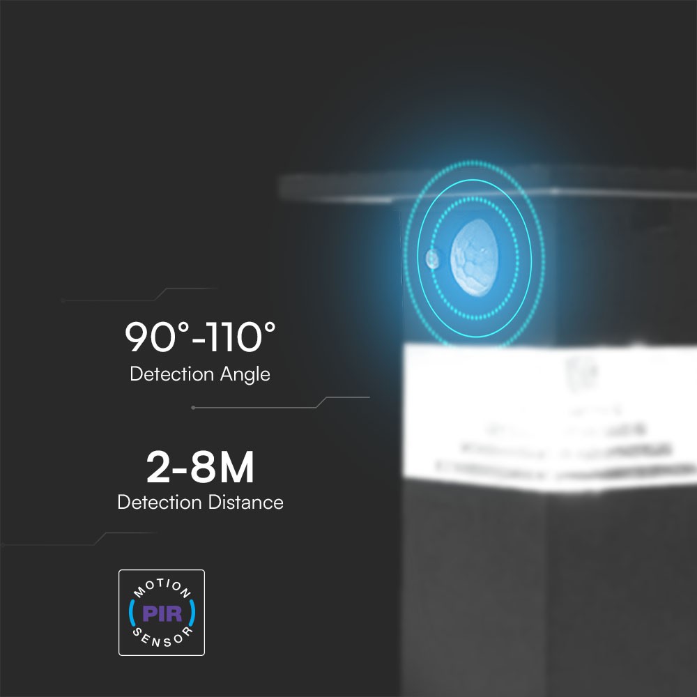 3W LED Solar Wall Lamp With Pir Sensor & Battery 2200MA LI 3.7V img 2