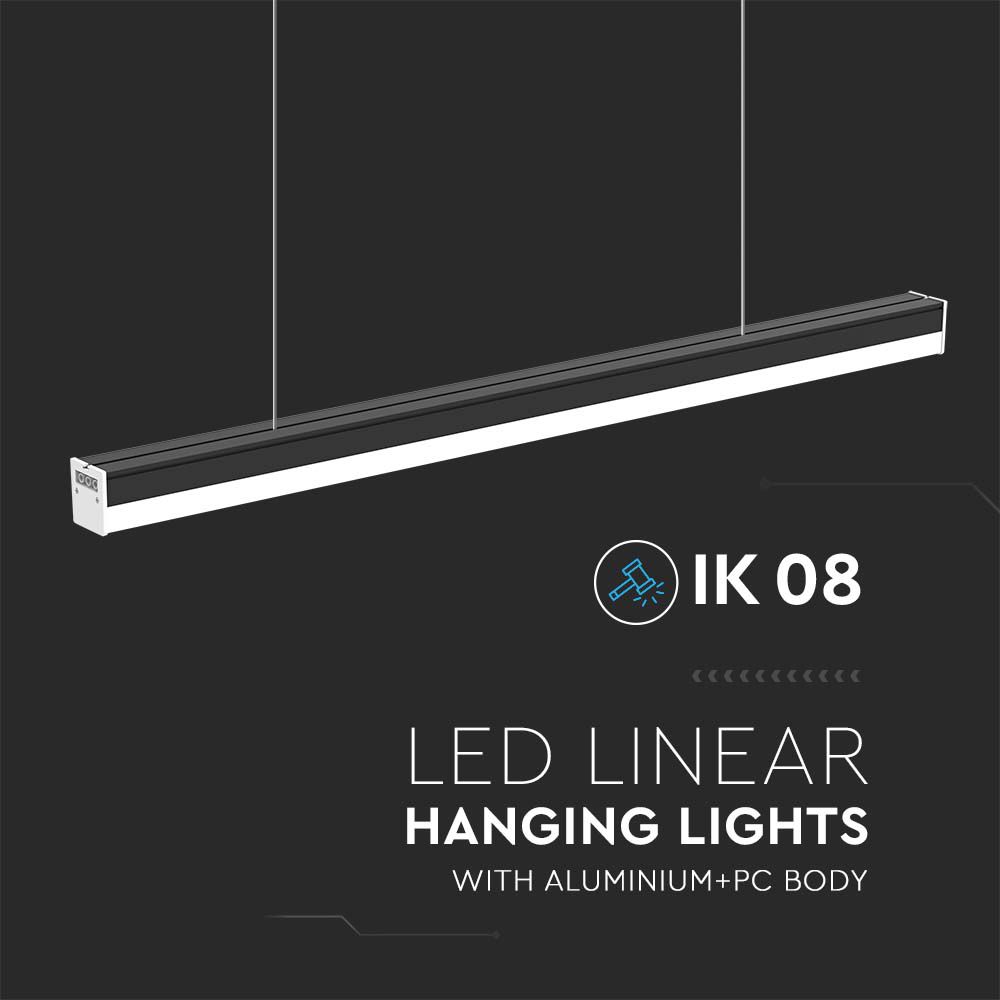 40W LED Linear Light Black 6500K