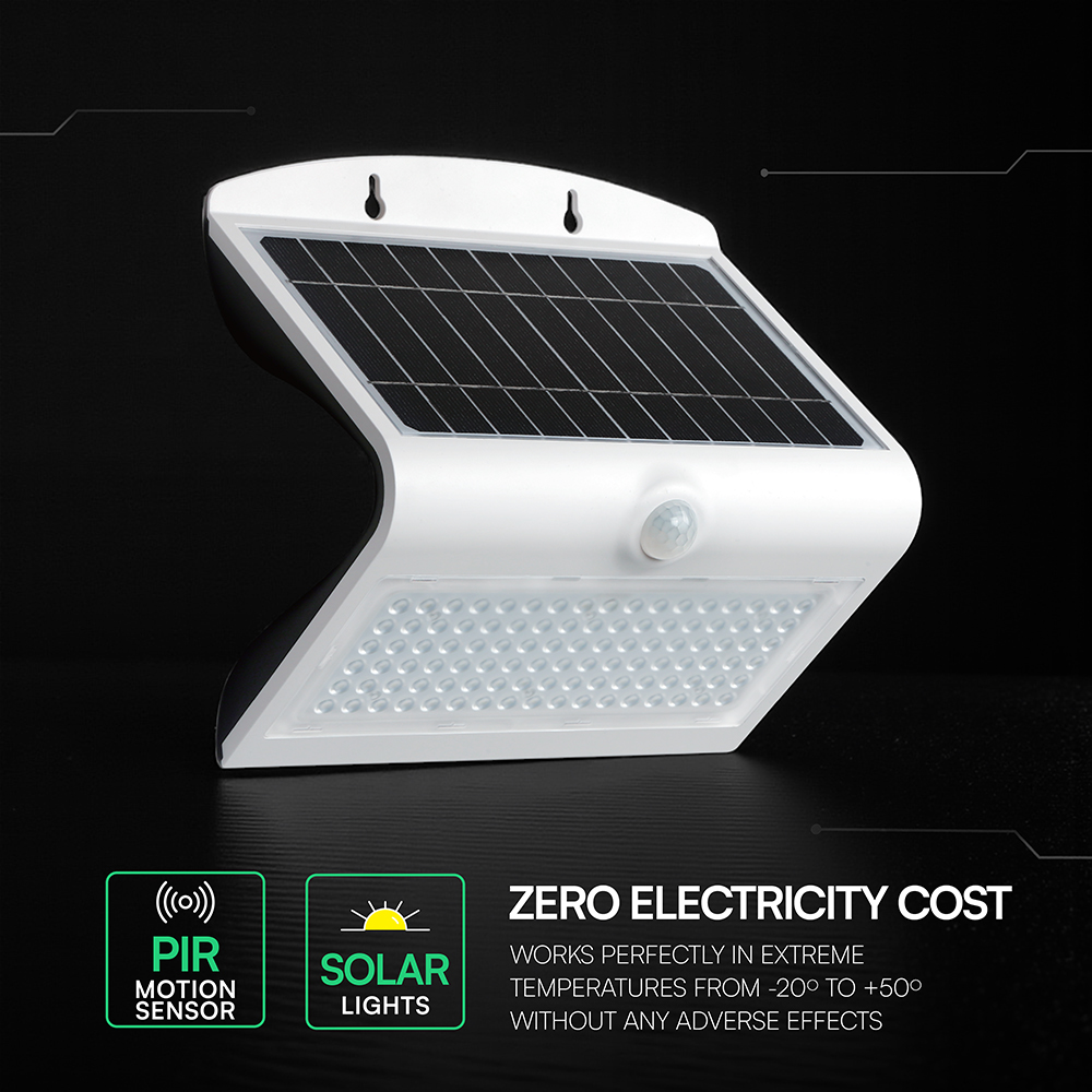 6.8W LED Lampada Solare Luce Bianco Naturale Corpo Bianco img 1