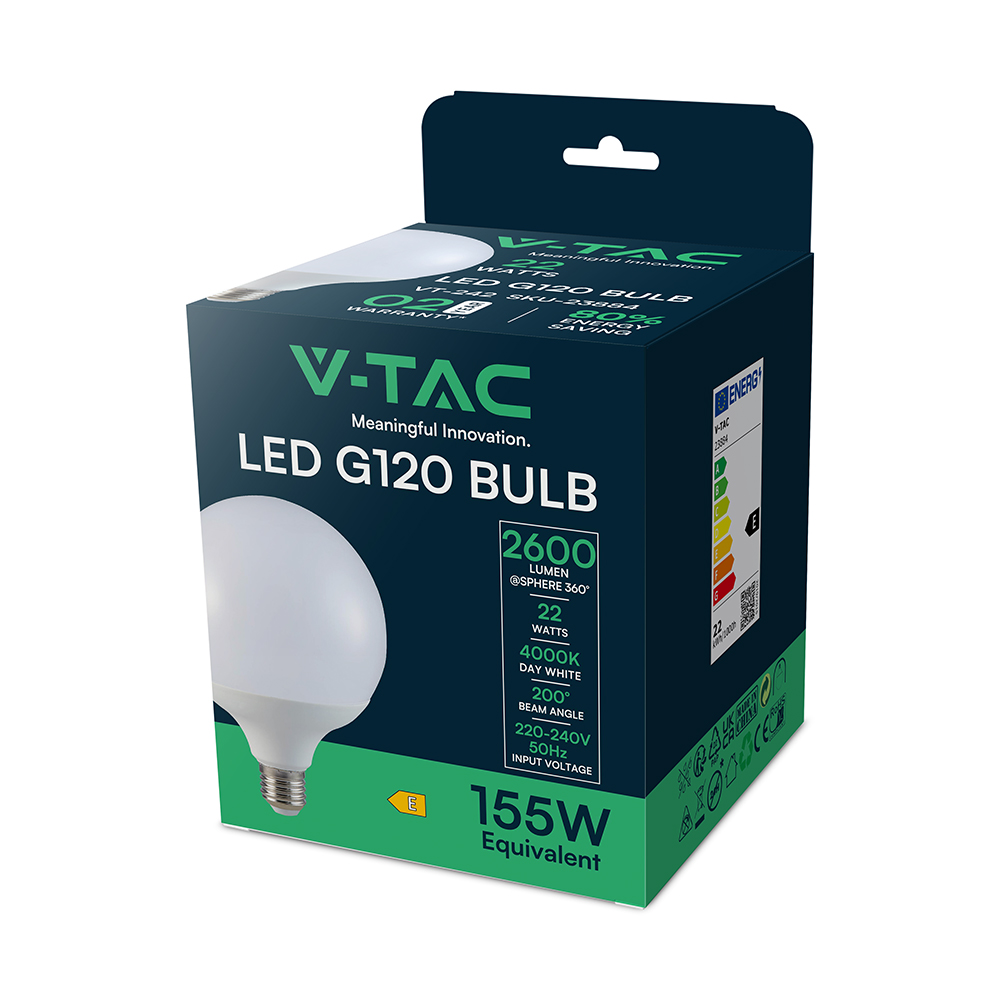 LED Bulb - 22W AG120 ?27 Plastic 4000K