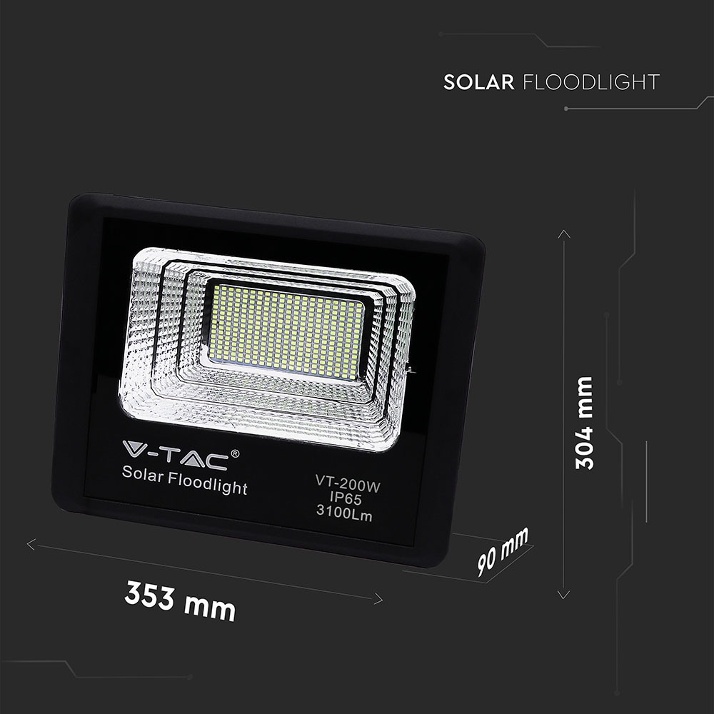 40W Pannello Solare con LED Proiettore 4000K