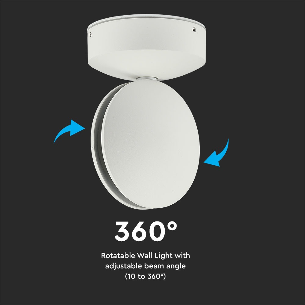 7W corpo bianco per parete Bianco naturale IP65 img 2