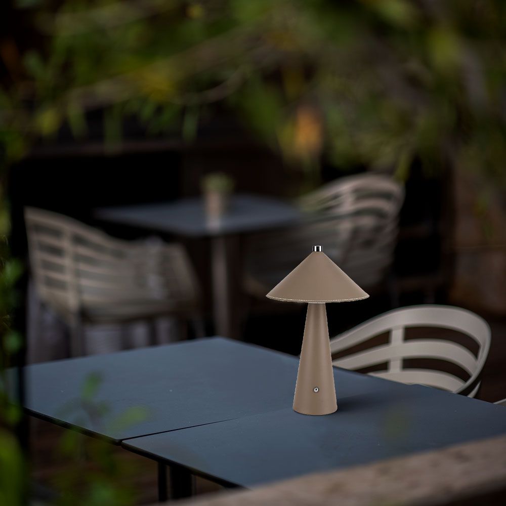 3W LED Magnetic Table Lamp With Battery 4000mAh CCT: 3IN1 Brown Body Dimmable