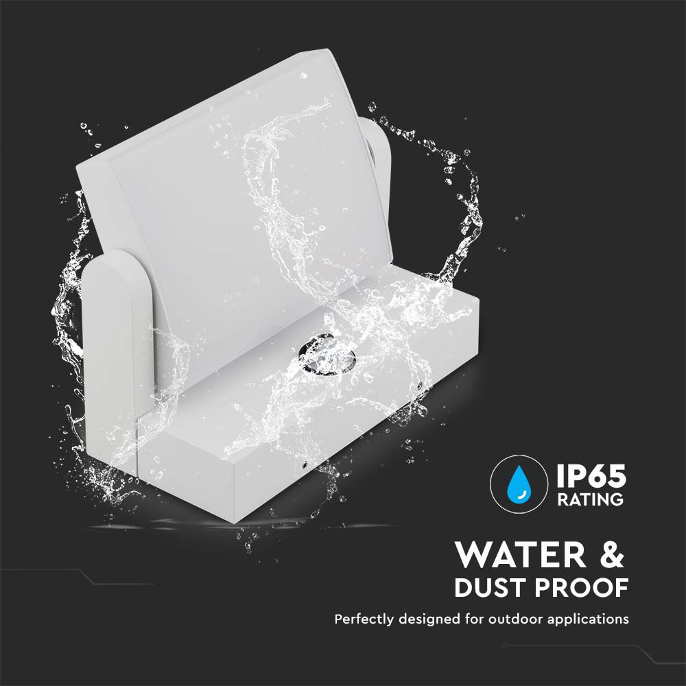 20W LED Wall Light Sensor White Body 4000K IP65 img 3