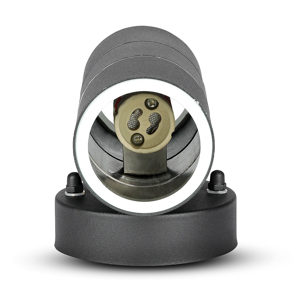 GU10 Wall Fitting Stainless Steel Body Matt Nero IP44 Up Down img 1