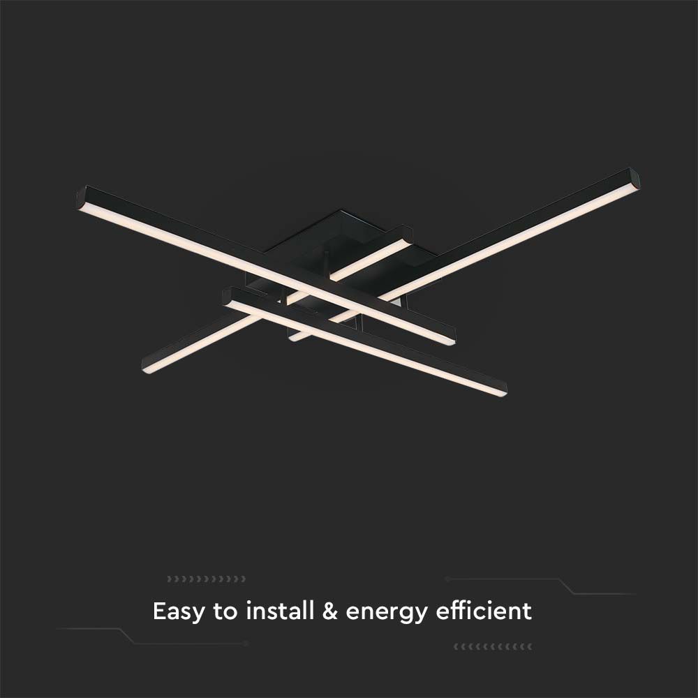 Lampadario LED dal Design Moderno 38W Colore Nero