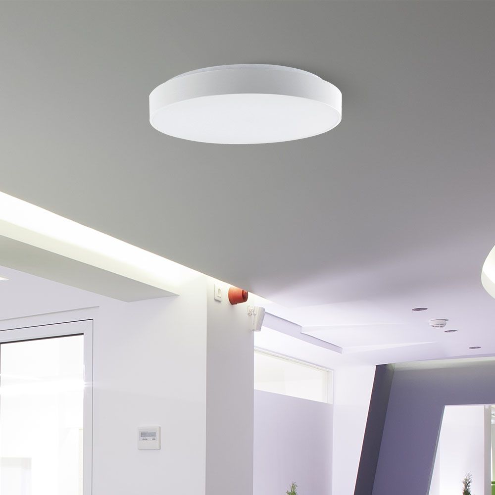 Plafoniera LED 40W Rotonda con Telecomando controllo Remoto CCT 3in1 Colore Bianco D395mm Dimmerabile 3000-6500K Cover Elegante