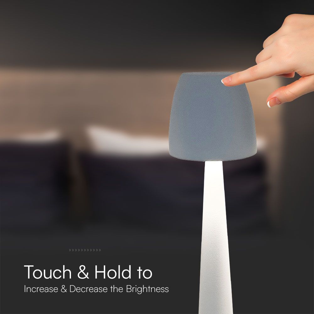 2W LED Table Lamp (80*370) 3in1 Dimmable White Body img 1