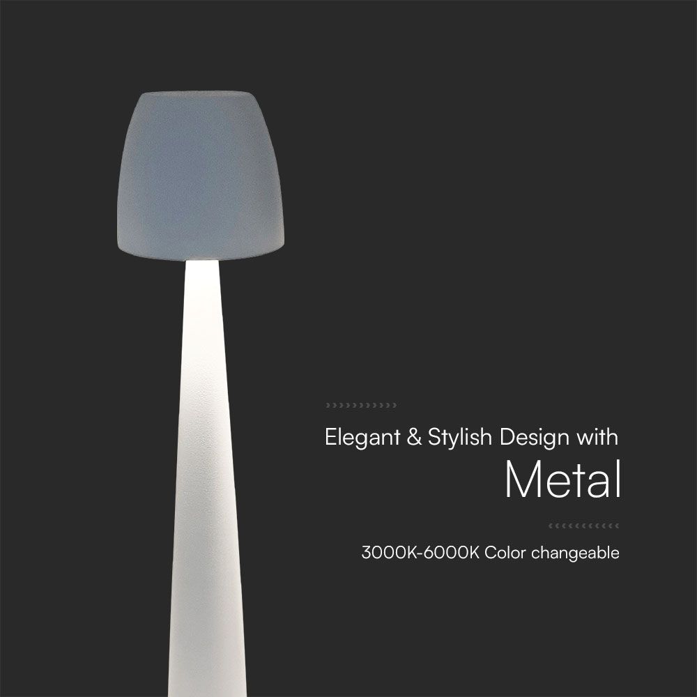 2W LED Table Lamp (80*370) 3in1 Dimmable White Body