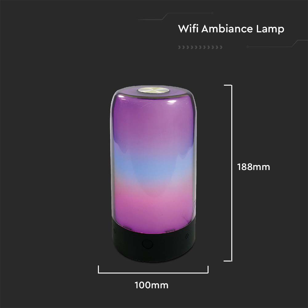 Lampada LED da Tavolo 8W Colore Nero WiFi Compatibile con Google Home e Amazon Alexa RGB